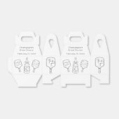 Moderne Script Pickleball & Prosecco Bruidsmeisjes Bedankdoosjes (Uitgevouwen)