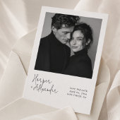 Moderne Script Polaroid Foto Huwelijk Opslag de Da Save The Date