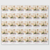Moderne Script Prettig Kerst Foto Cadeaupapier (Vlak)