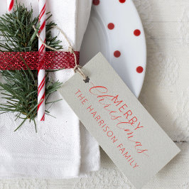 Moderne Script Prettig Kerstmis Naam Vakantie Rubberstempel
