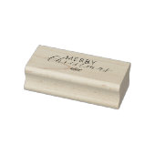 Moderne Script Prettig Kerstmis Naam Vakantie Rubberstempel (Stempel)