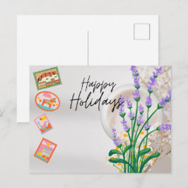 Moderne Script Prettige Feestdagen Briefkaart