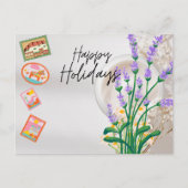 Moderne Script Prettige Feestdagen Briefkaart (Voorkant)