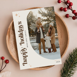 Moderne Script Prettige Feestdagen Foto Kerstmis