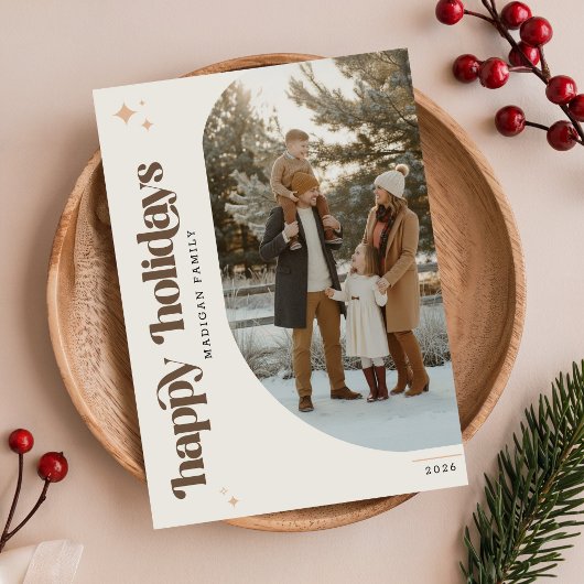 Moderne Script Prettige Feestdagen Foto Kerstmis