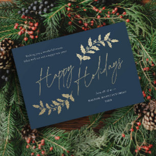 Moderne Script Prettige Feestdagen Zakelijke Kerst