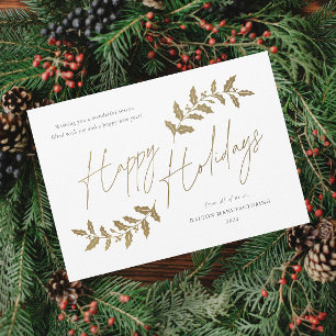 Moderne Script Prettige Feestdagen Zakelijke Kerst