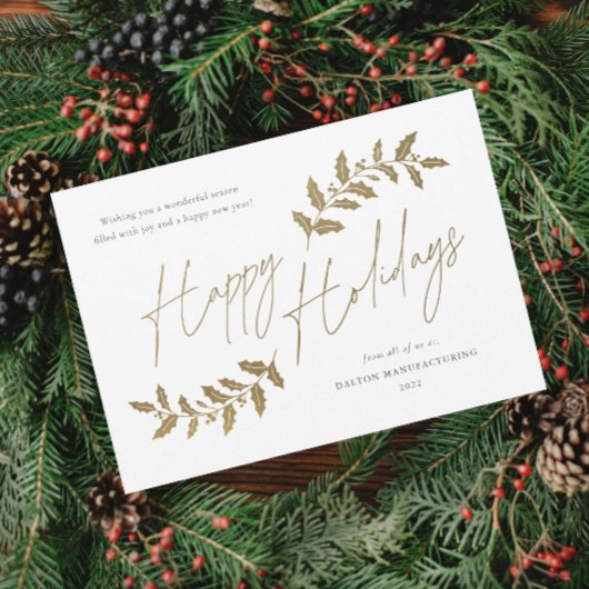 Moderne Script Prettige Feestdagen Zakelijke Kerst