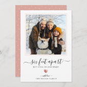 Moderne Script Quarantine Roos Gold Heart 6 feet Feestdagenkaart (Voorkant / Achterkant)