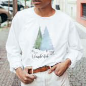 Moderne Script Quote Waterverf Kerstboom Trui