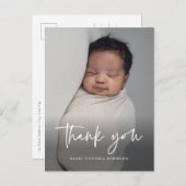 Moderne Script Religieuze Baptisme Dank je Briefkaart (Voorkant / Achterkant)