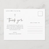 Moderne Script Religieuze Baptisme Dank je Briefkaart (Achterkant)