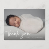 Moderne Script Religieuze Baptisme Dank je Briefkaart (Voorkant)