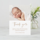 Moderne Script Religieuze Doop & Doopfeest Bedankkaart (Staand voorkant)