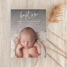Moderne Script Religieuze Doop & Doopfeest Kaart