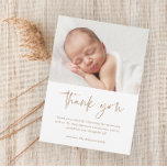 Moderne Script Religious Baptism & Christening Bedankkaart<br><div class="desc">Dit moderne baby baptisme dank u kaart kenmerkt hand-breedgeschreven kalligrafie manuscript dank u kunst die beweegbaar is en die u de kleur van,  een horizontale foto en editable teksten kunt gemakkelijk veranderen. Klik uitgeven knoop om dit ontwerp aan te passen.</div>