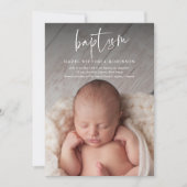 Moderne Script Religious Baptism & Christening Kaart (Voorkant)