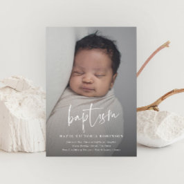 Moderne Script Religious Baptism & Christening Kaart