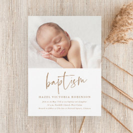 Moderne Script Religious Baptism & Christening Kaart