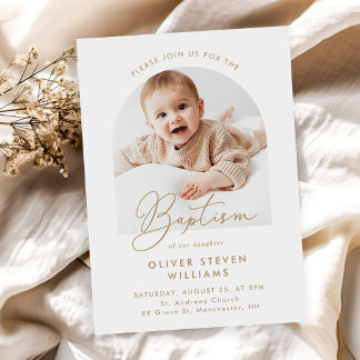 Moderne Script Religious Baptism & Christening Kaart