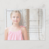 Moderne Script Religious First Community Uitnodiging Briefkaart (Achterkant)