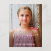 Moderne Script Religious First Community Uitnodiging Briefkaart (Voorkant)