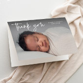 Moderne Script Religious Photo Baptisme Bedankkaart