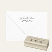Moderne Script Retouradres Stempel