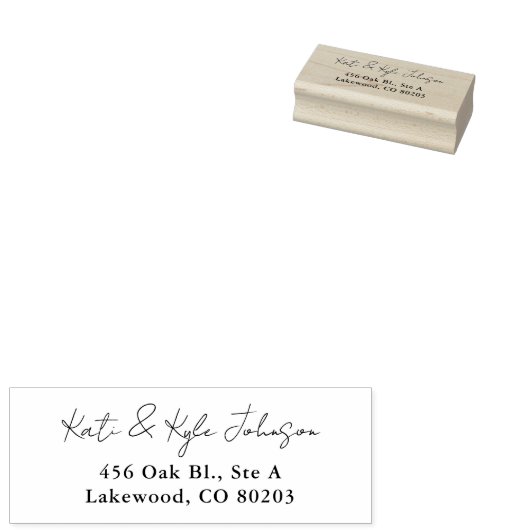 Moderne Script Retouradres Stempel (Gestempeld)