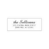 Moderne Script Retouradres Stempel voor Uitnodigin (Design)