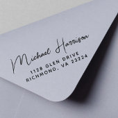 Moderne Script Retouradres Zelfinkende Stempel