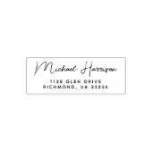 Moderne Script Retouradres Zelfinkende Stempel (Design)