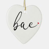 Moderne Script Rode Liefdeshart Schat Definitie Keramisch Ornament (Rechts)