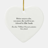 Moderne Script Rode Liefdeshart Schat Definitie Keramisch Ornament (Achterkant)