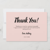 Moderne Script Roze Birthday Hartelijk kaart (Voorkant)