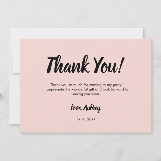 Moderne Script Roze Birthday Hartelijk kaart (Voorkant)