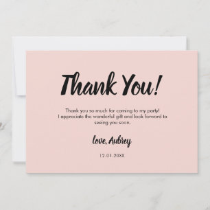 Moderne Script Roze Birthday Hartelijk kaart