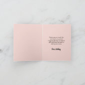 Moderne Script Roze Birthday Hartelijk kaart (Binnen)