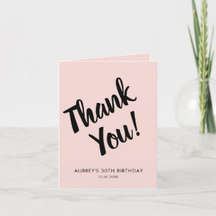 Moderne Script Roze Birthday Hartelijk kaart