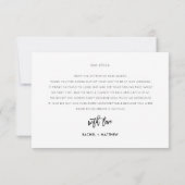 Moderne Script Roze Goud Glam Platte Bedankkaart (Achterkant)