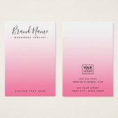 Moderne script roze gradiënt oorringkaart visitekaartje (Voorkant /achterkant)