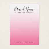 Moderne script roze gradiënt oorringkaart visitekaartje (Voorkant)