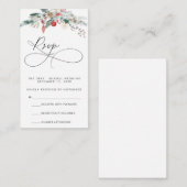 Moderne Script RSVP Kaart (Voorkant / Achterkant)