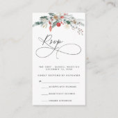 Moderne Script RSVP Kaart (Voorkant)