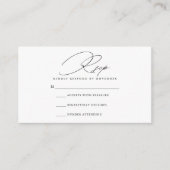 Moderne Script RSVP Kaart (Voorkant)
