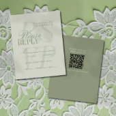 Moderne Script Sage Groene Formele Trouw RSVP Kaartje