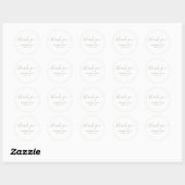 Moderne Script Sage Groene Trouw Dank Je Ronde Sticker (Vel)