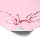 Moderne Script Sassy Roze Strik Verjaardags Welkom Perfect Poster (Hoek)