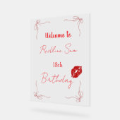 Moderne Script Sassy Verjaardags Welkom Acryl Bord (Hoek)