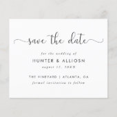 Moderne Script Save The Date | Budget Flyer (Voorkant)